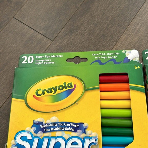 CRAYOLA Super Tips Washable Markers 20 Pack, Set of 2, Colouring Kids Adult Arts - Picture 3 of 5